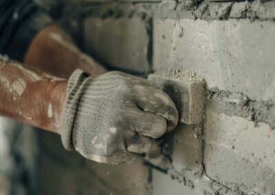 Création d&rsquo;un mur en pierre près de Carentan